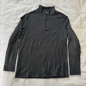 Chaps Men's Gray Quarter-Zip Sweater